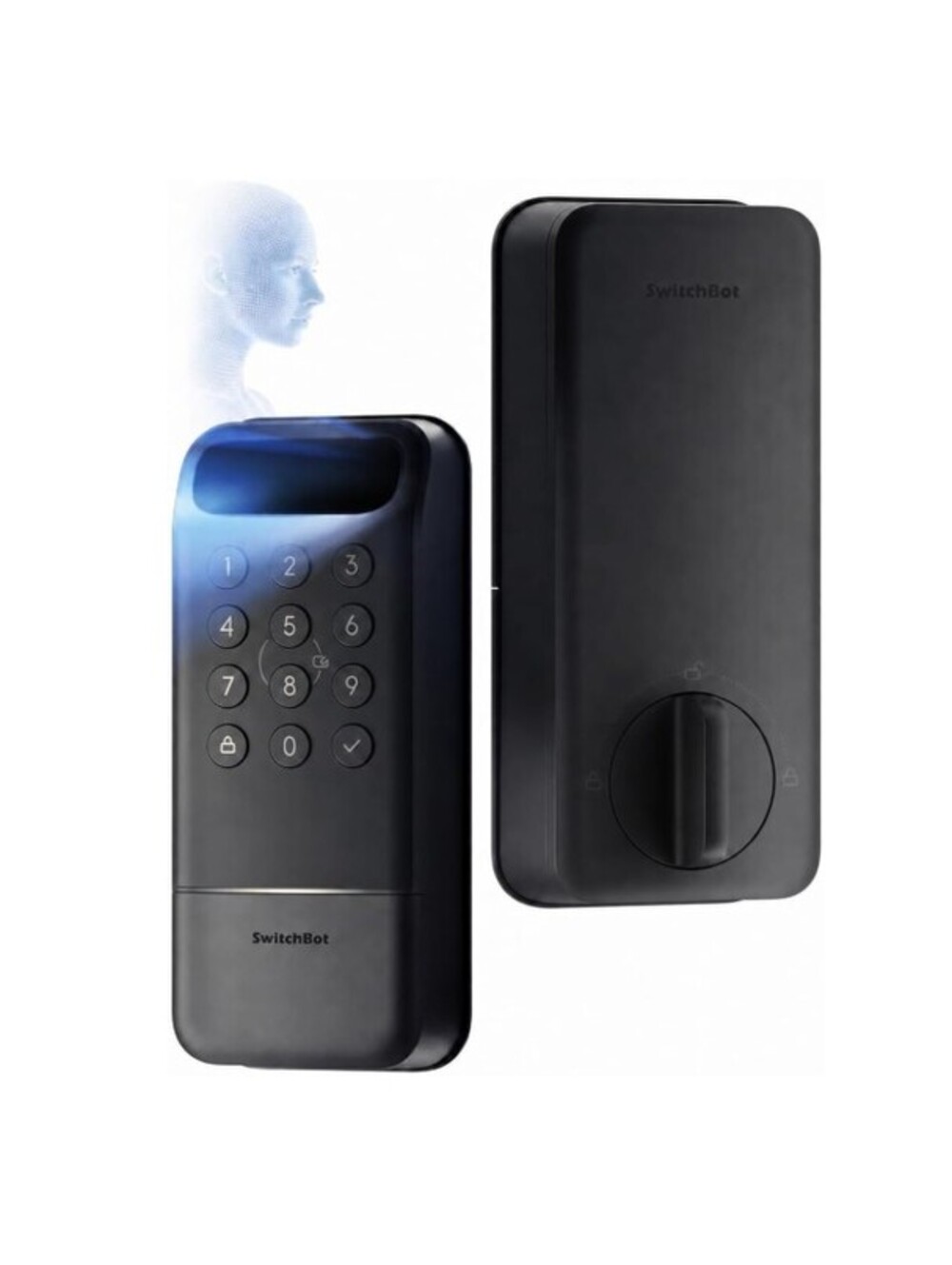 SwitchBot Lock Vision - 3D Face Recognition Smart Deadbolt, Keyless Entry